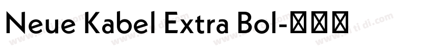 Neue Kabel Extra Bol字体转换